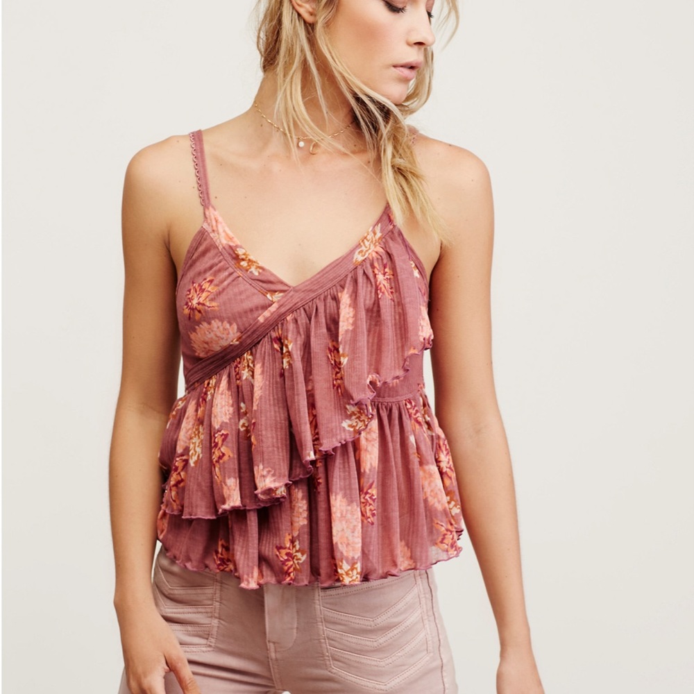 NWOT Free People Melbourne Ruffle Tank